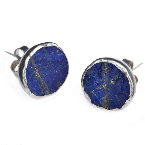 Silver Lapis Lazuli Studs - Afghanistan